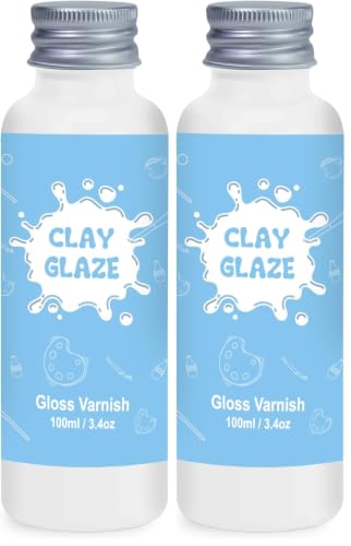 100ml Air Dry Clay Glaze, Protect Clay Surfaces,Delivers Gloss Glaze Effect (Pack of 2) - size: 2 x 100ml Gloss