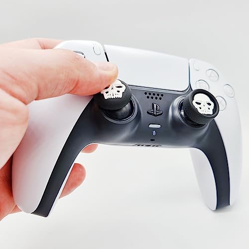 MatoSan 4 Thumbstick Grip Caps – Universal Silicone Controller Covers – Enhanced Grip, Precision & Protection – Anti-Slip Joystick Accessories for All Modern Game Controller - size: 4 Skull Set