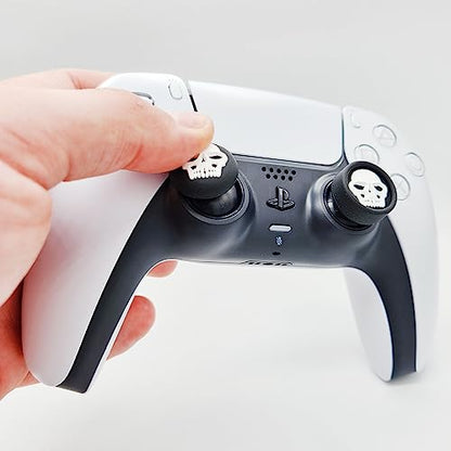 MatoSan 4 Thumbstick Grip Caps – Universal Silicone Controller Covers – Enhanced Grip, Precision & Protection – Anti-Slip Joystick Accessories for All Modern Game Controller - size: 4 Skull Set