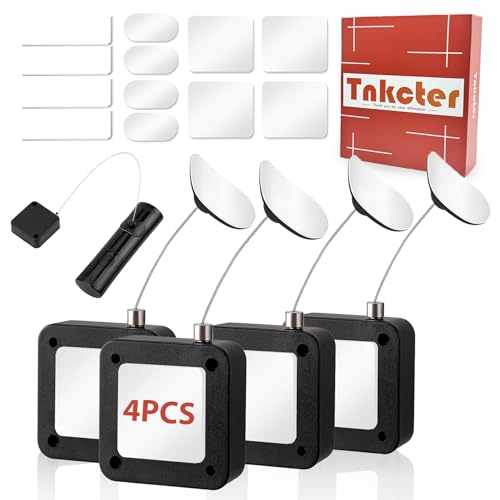 4 Pack Retractable Remote Control Tether, Cable Security Lanyard - color: 4 Pcs