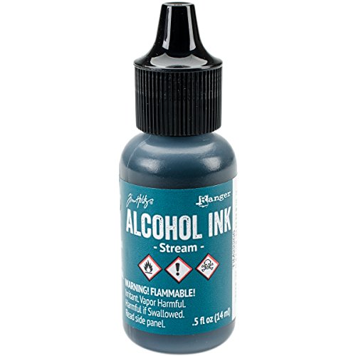 Alcohol Inks and Accessories 1/2 oz Stream Alcohol Ink, Blue - color: Blue