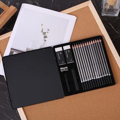Mr. Pen- Drawing Sketching Pencil Set, 19 pcs, Graphite Pencils (10B-6H) - size: 19 Count