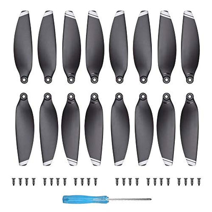 16Pcs Mini 2 Propellers Replacement Low-Noise and Quick-Release Blades Props Compatible with DJI Mini 2 / Mini SE/Mini 2 SE/Mini 4K Drone, Silver - color: Silver