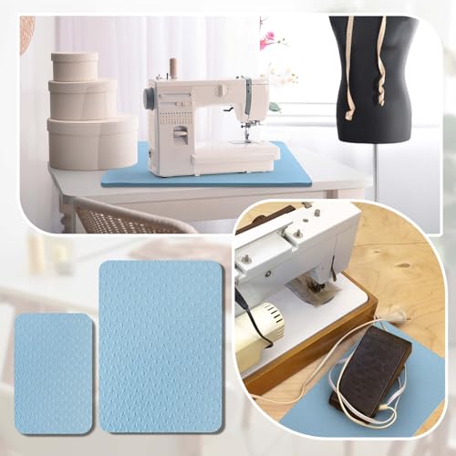 Sewing Machine Mat Pedal, 15" X 20" and 9" X 14", Light Blue - color: Light Blue, size: 15" X 20" and 9" X 14"