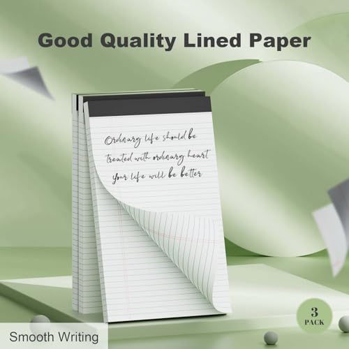 White Legal Pads 8.5 x 11 Narrow Ruled, 3 Pack Notepads Writing Note Pads - color: White-3