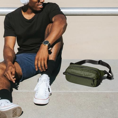 tomtoc 3.5L X-Pac Sling Bag with RFID Blocking Crossbody Pack for Men Women - color: X-Pac Olive, size: 3.5L
