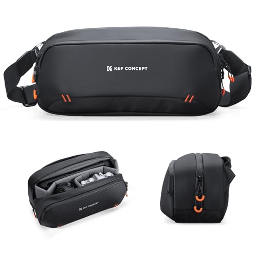 K&F CONCEPT Camera Sling Bag, Water-Resistant Crossbody Bag with Dividers
