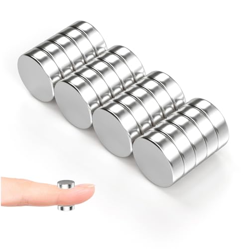 rhinocats 60Pcs Small Round Magnets,10x2mm Refrigerator Magnets,Mini Magnets for Office, DIY,Fridge, Crafts and Science - size: 10x2mm 60Packs