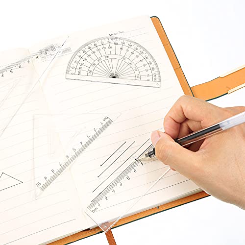 Zonon 10 Pcs Architect Scale & Geometric Drawing Template, Stylish, Yellow - color: Yellow, style: Stylish