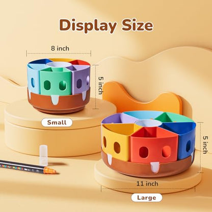 GAMENOTE Rotating Art Supply Organizer, Lazy Susan Caddy, Large - size: Large, 11"d x 5"h