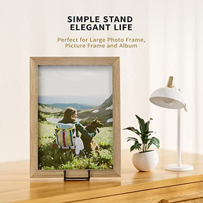 IPAME 8 Inch Large Plate Stands for Display - Metal Square Wire Plate Holder Display Stand + Picture Stand for Book, Platter, Plaque, Photo Easel (2 Pack) - size: 8 Inch