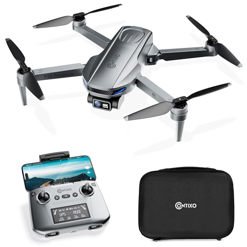 Contixo F28A Premium Drone With 4K Camera, Two-axis Gimbal, 23 Mins Flight Time, 110° Wide-angle, Follow Me, Auto Return, 1000m Control Range, GPS Professional Drones For Adults, Beginner, Teenager - style: F28A Pre