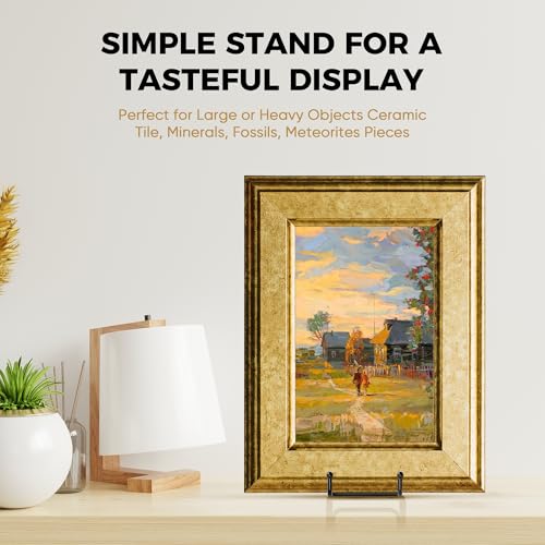 TR-LIFE 14 Inch Black Metal Plate Stand (3 Pack) - Heavy Duty Display Easel Holder for Large Picture Frames, Plates and Signs - size: 14 Inch