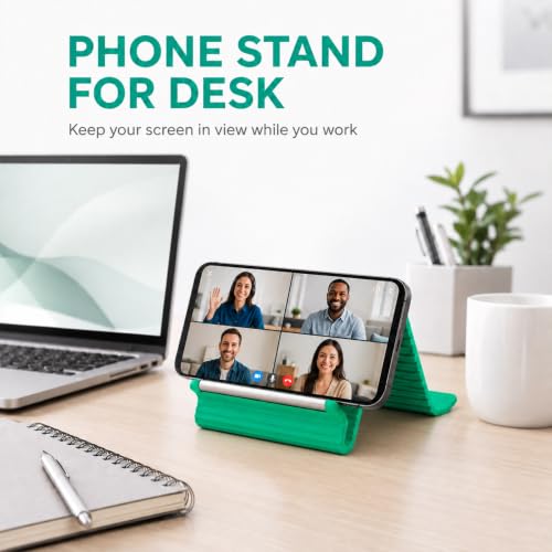 Foldable Phone Stand for Desk, Portable Travel Phone Holder, Aqua - color: Aqua-1PCS