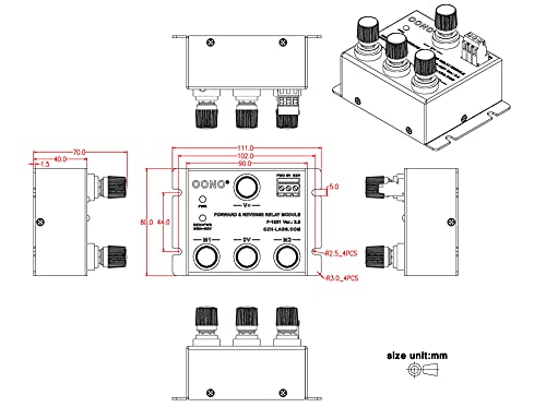 12V 50Amp Forward and Reverse Relay Module for Motor/Linear Actuator, Reversing Relay Module - style: 12V