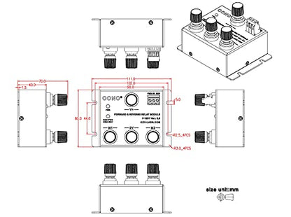 12V 50Amp Forward and Reverse Relay Module for Motor/Linear Actuator, Reversing Relay Module - style: 12V