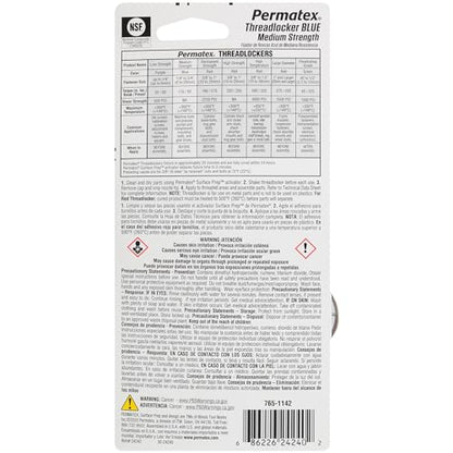 Permatex 24240 Medium Strength Threadlocker Blue, 36 ml, Automotive Threadlocker For Preventing Bolts From Loosening And Corrosion, Removable With Hand Tools - size: 36 ml, style: Liquid - Medium Strength
