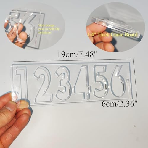 Uppercase Letter and Number Router Template for Woodworking 1/4'' Thick DIY Sign Making Clear Plastic Acrylic Inlay Templates Set