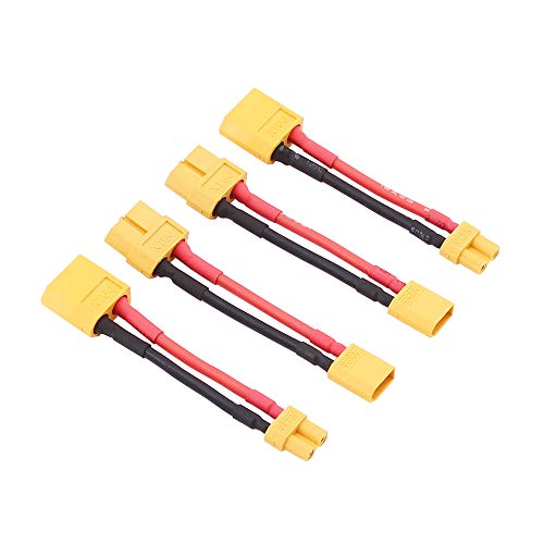 4pcs XT30 XT-30 to XT60 XT-60 Male Female RC Connector Adapter with 16awg 5cm(C84-4)