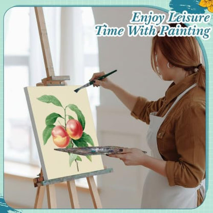 Engrowtic 12 Pcs 8 x 10 Flower Fruit Pre Drawn Canvas to Paint for Adults - style: Cream Style