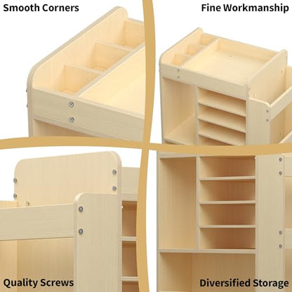 Art Cart Rolling Wood, Arts and Crafts Supply Organizer