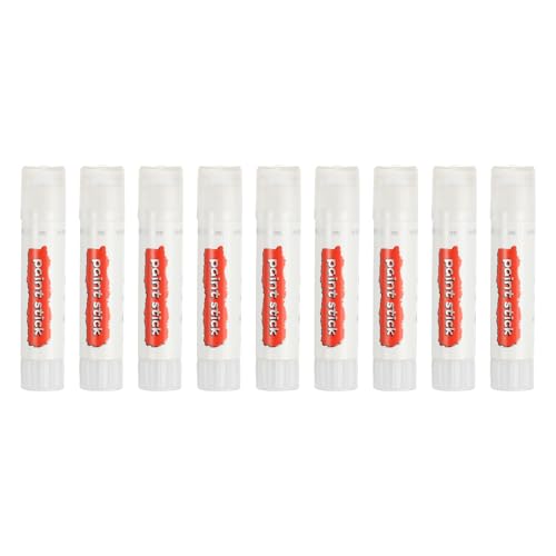 PATIKIL Tempera Paint Sticks, 9 Pcs Solid Tempera Paints Sticks Washable Bulk Markers Pen Quick Drying for Artists Beginners Art Supplies, White - color: White
