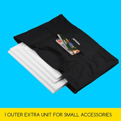 MEEDEN Art Portfolio Bag: 24 x 36 Inch Black Canvas Portfolio Case - size: 24" X 36"