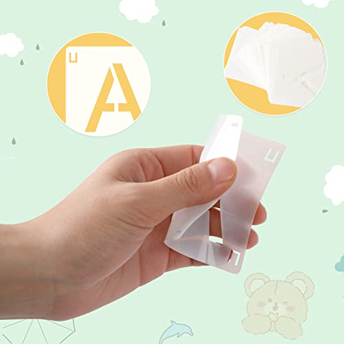 Augshy 56 Pcs Letter Stencils, 3 Inch Reusable Craft Kit for Fabric - style: Letter