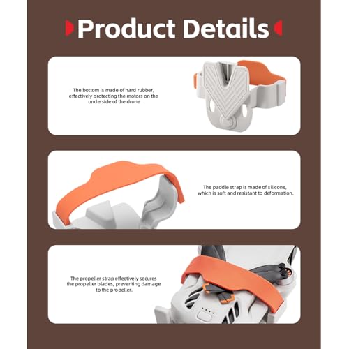Propeller Holder for DJI LITO 1 / LITO X1 Drone Propellers Fixator Paddle Guard Strap Blade Protector Lock Stabilizer Bundle for DJI LITO X1 / LITO 1