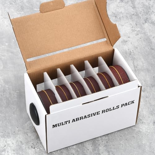 Emery Cloth Roll, 6Rolls 8 Meters Abrasive Sandpaper Roll - size: 6Rolls 26FT