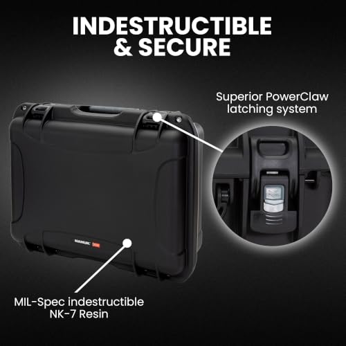 NANUK 930 Hard Case with Customizable Cubed Foam, Waterproof, Carry On - color: Black, style: Cubed Foam
