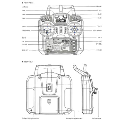 Flysky FS-i6X 10CH 2.4GHz RC Transmitter with iA6B 6CH Receiver for RC Boat