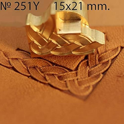 DandS ltd Leather Stamp Tool, Knitting, Professional Metal Craft Tool for Leatherworking, Embossing, Carving & Stamping Projects, Belts, Wallets & DIY, Compatible with Mallet, #251Y