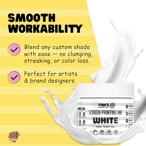 Tinks® Screen Printing Ink -White - 8 oz. - color: White