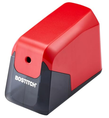 Bostitch Office Battery Pencil Sharpener, 4X Longer Cutter Life, Tip Saver Technology, Red - color: Red