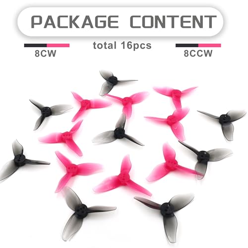 RC Propeller Gemfan 2023 2 Inch 3-Blade Propeller for RC FPV(Gray, Pink) - color: Gray + Pink