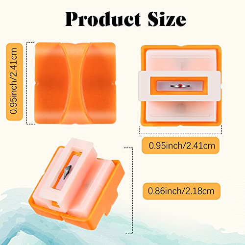 Honoson 6 Pcs Paper Cutter Replacement Blades for A4 Paper Trimmer, Orange - color: Orange