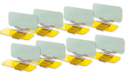 Zone Tech Day and Night Anti-Glare Car Windshield Visor - Premium Quality Universal Sunshade and Night Vision Anti-Dazzle Windshield Driving Visor (8-Pack) - size: 8-Pack