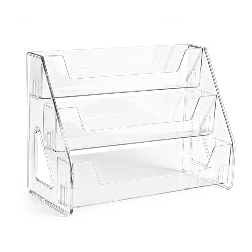 Vowcarol Clear Acrylic Paint Organizer Tall Version - 3 Layer, 24 Bottles Miniature Paint Holder, Craft Organizer Rack
