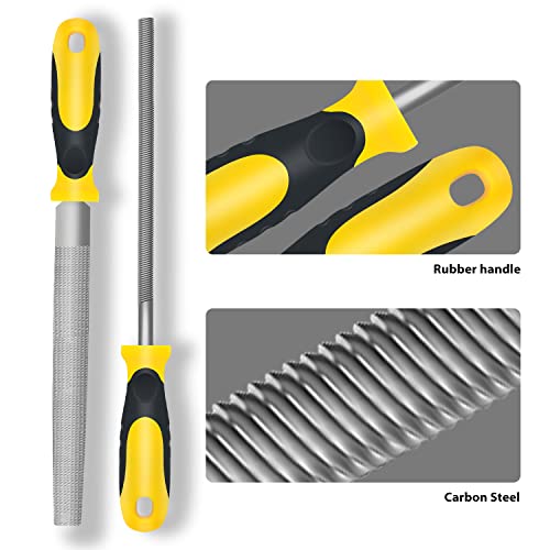 Steel File, Metal File, Half-Round/Round Files and 6 Pcs Needle Files - color: Black-10pcs
