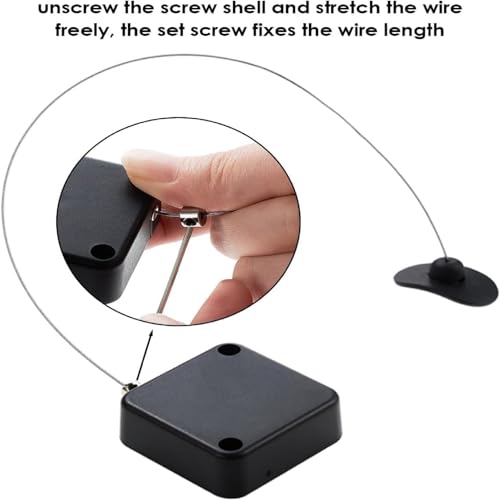 4Pcs 6.6FT Retractable Remote Control Tether with Adjustable Leash, TV Remote Tether for TV and DVD, Never Lose TV Remote Again - size: 4PCS-6.6FT