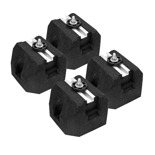 Yarssihha 4pcs Mini Split Rubber Base Pad for 9000-60000 BTU Ductless Air Conditioner Heat Pump, Heavy Duty Anti-Vibration Mini Split Mounting Pad, Floor Mount Base Kit - style: 4 pcs, 9000-60000 BTU