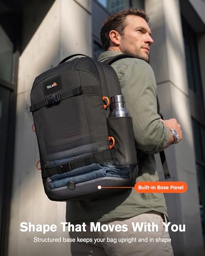 Tolaccea Travel Laptop Backpack 30L Carry On TSA Approved for Commute Trips - color: Black