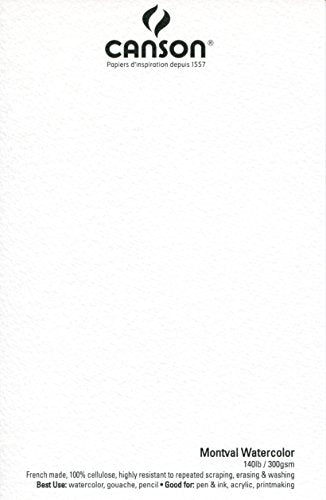 Canson Montval Watercolor Paper Block, 9x12 in - size: 9"X12"