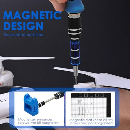 Electronics Precision Screwdriver Sets 141PCS Magnetic Repair Tool Kit with 120 Bits for iPhone, MacBook, Computer, Laptop, PC, Tablet, PS4, PS5, Xbox, Game Console