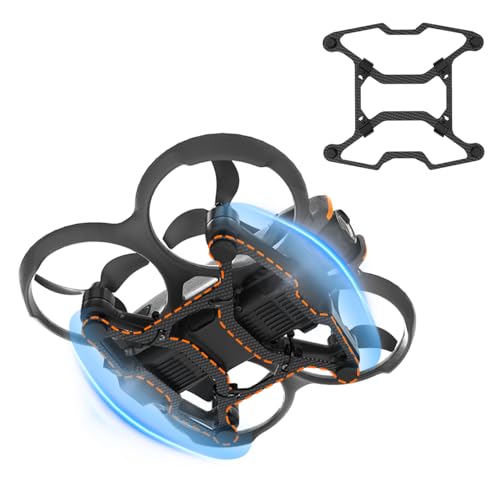 Carbon Fiber Chassis Armor for DJI Avata 2, Ultra-Lightweight 0.046lb Bottom Protective Guard with Silicone Shock-Absorption Pads, Impact-Resistant Shield for FPV Drone Accessories - color: Chassis Armor