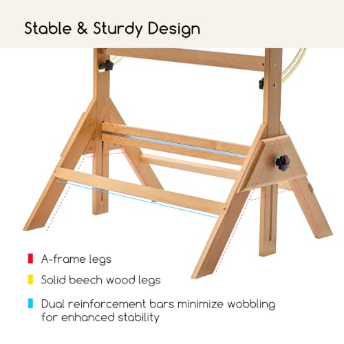MEEDEN Wood Adjustable Drafting Table: 35.5" x 23.5" Art Drawing Desk - color: Natural Table