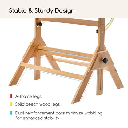 MEEDEN Wood Adjustable Drafting Table: 35.5" x 23.5" Art Drawing Desk - color: Natural Table