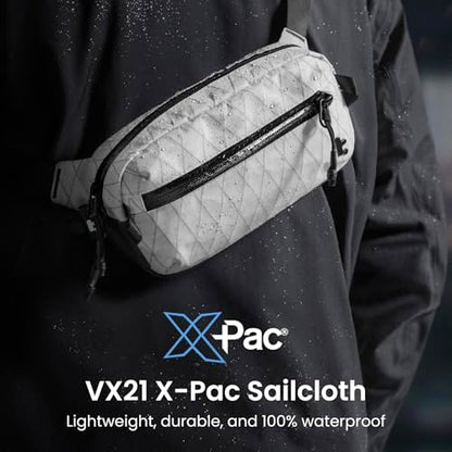 tomtoc 3.5L X-Pac Sling Bag with RFID Blocking Crossbody Pack for Men Women - color: X-Pac White, size: 3.5L