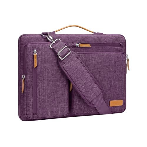MOSISO 360 Protective Laptop Shoulder Bag, 17-17.3 inch Computer Bags - color: Argyle Purple, size: 17.3 inch